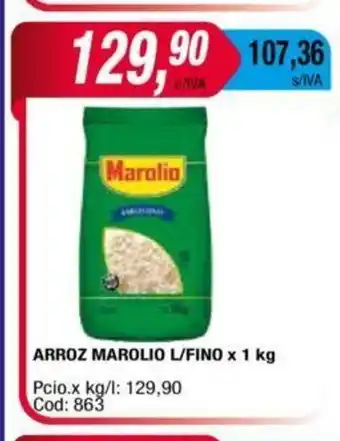 Maxiconsumo Arroz Marolio L/Fino x 1kg oferta