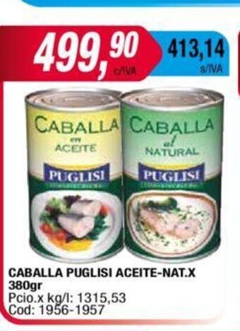 Maxiconsumo Caballa Puglisi Aceite-Nat. x 380gr oferta