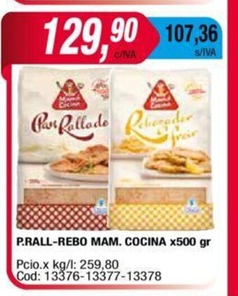 Maxiconsumo P.Rall-Rebo Mam. Cocina x 500gr oferta