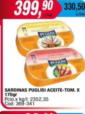 Maxiconsumo Sardinas Puglisi Aceite-Tom. x 170gr oferta