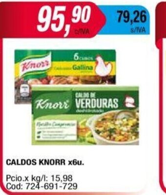 Maxiconsumo Caldos Knorr x 6u oferta