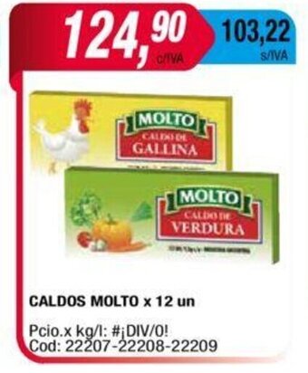 Maxiconsumo Caldos Molto x 12un oferta