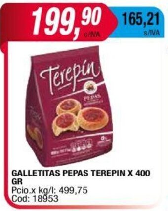 Maxiconsumo Galletitas Pepas Terepin x 400gr oferta
