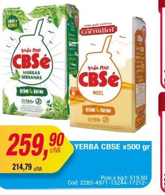 Maxiconsumo Yerba CBSÉ x 500gr oferta