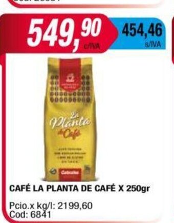 Maxiconsumo Café La Planta de Café x 250gr oferta