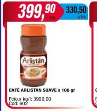 Maxiconsumo Café Arlistan Suave x 100gr oferta