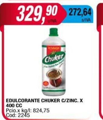 Maxiconsumo Edulcorante Chuker C/Zinc x 400cc oferta