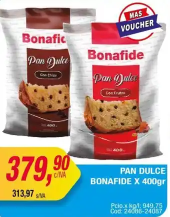 Maxiconsumo Pan Dulce Bonafide x 400gr oferta