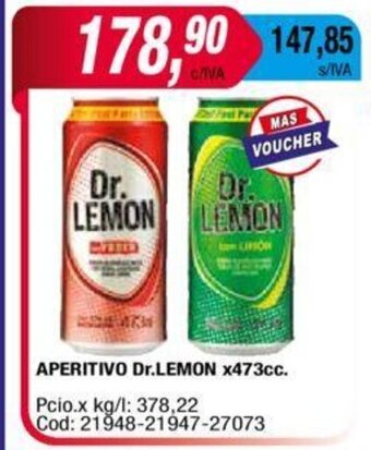 Maxiconsumo Aperitivo Dr.Lemon x 473cc oferta