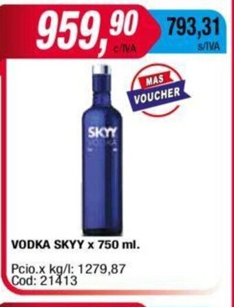 Maxiconsumo Vodka Skyy x 750ml oferta