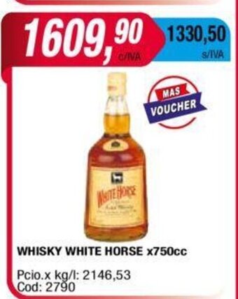 Maxiconsumo Whisky White Horse x 750cc oferta