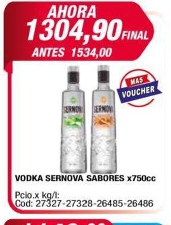 Maxiconsumo Vodka Sernova Sabores x 750cc oferta