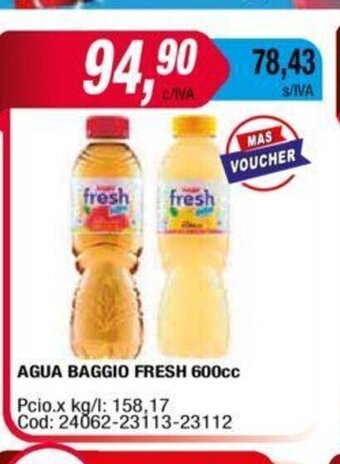 Maxiconsumo Agua Baggio Fresh 600cc oferta