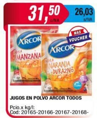 Maxiconsumo Jugos en Polvo Arcor Todos oferta