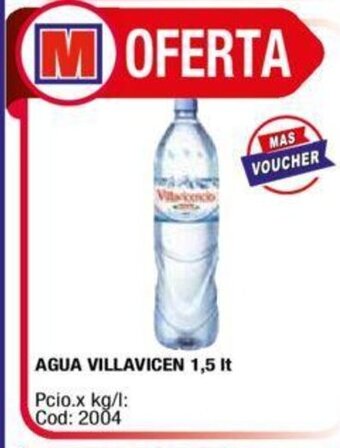 Maxiconsumo Agua Villavicen 1.5lt oferta