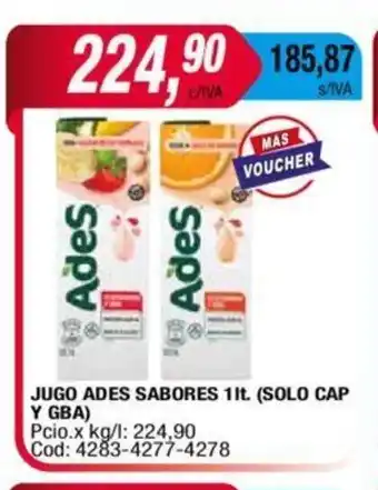 Maxiconsumo Jugo Ades Sabores x 1lt oferta
