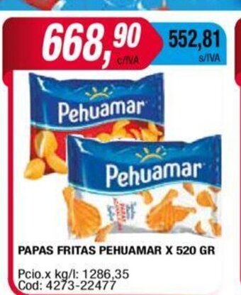 Maxiconsumo Papas Fritas Pehuamar x 520gr oferta