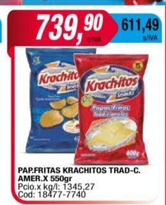 Maxiconsumo Pap. Fritas Krachitos Trad-C. Amer x 550gr oferta