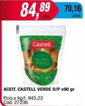Maxiconsumo Aceit. Castell Verde D/P x 90gr oferta