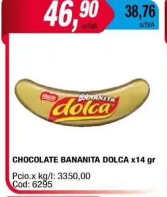 Maxiconsumo Chocolate Bananita Dolca x 14gr oferta