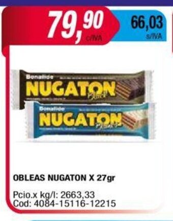 Maxiconsumo Obleas Nugaton x 27gr oferta