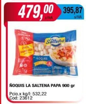 Maxiconsumo Ñoquis La Saltena Papa 900gr oferta