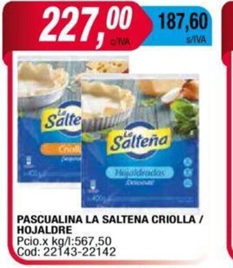 Maxiconsumo Pascualina La Saltena Criolla / Hojaldre oferta