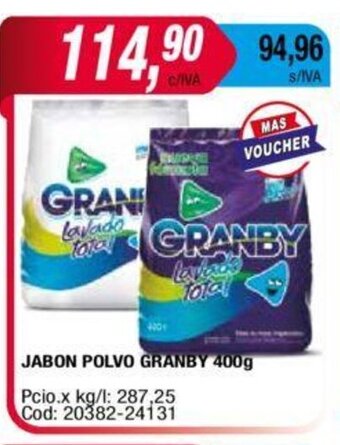 Maxiconsumo Jabon Polvo Granby 400g oferta