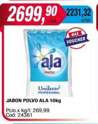 Maxiconsumo Jabon Polvo ALA 10kg oferta