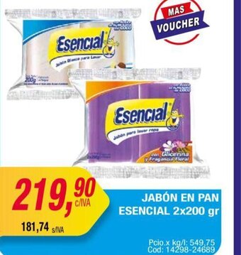 Maxiconsumo Jabón en Pan Esencial 2x200gr oferta