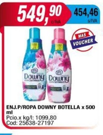 Maxiconsumo Enj. P/Ropa Downy Botella x 500ml oferta