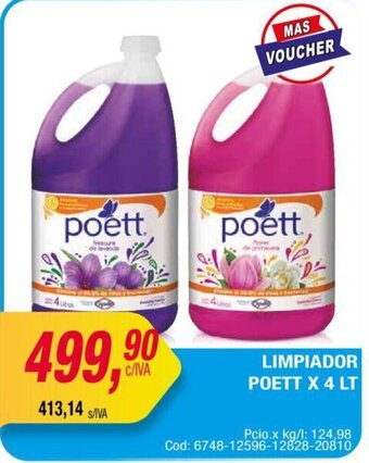 Maxiconsumo Limpiador Poett x 4lt oferta