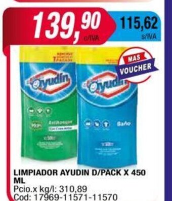 Maxiconsumo Limpiador Ayudin D/Pack x 450ml oferta