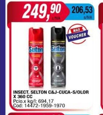 Maxiconsumo Insect. Selton C&J-Cuca-S/Olor x 360cc oferta