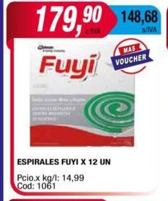 Maxiconsumo Espirales Fuyi x 12un oferta