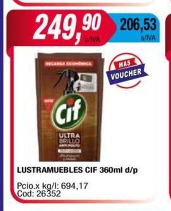 Maxiconsumo Lustramuebles Cif 360ml d/p oferta