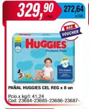 Maxiconsumo Pañal Huggies Cel Reg x 8Un oferta