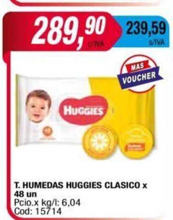 Maxiconsumo T.Humedas Huggies Clasico x 48un oferta