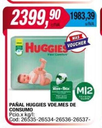 Maxiconsumo Pañal Huggies Vde.Mes De Consumo oferta