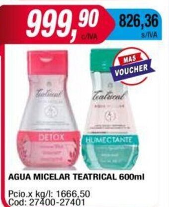 Maxiconsumo Agua Micelar Teatrical 600ml oferta