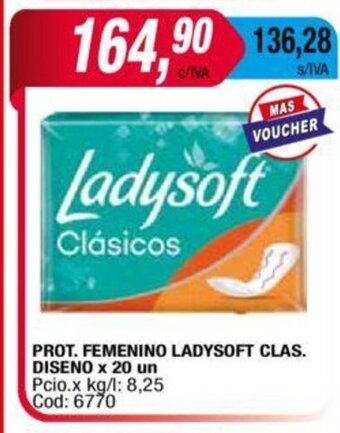 Maxiconsumo Prot. Femenino Ladysoft Clas. Diseno x 20un oferta