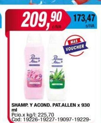 Maxiconsumo Shamp. Y Acond. Pat. Allen x 930ml oferta