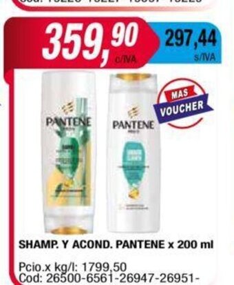 Maxiconsumo Shamp. Y Acond. Pantene x 200ml oferta