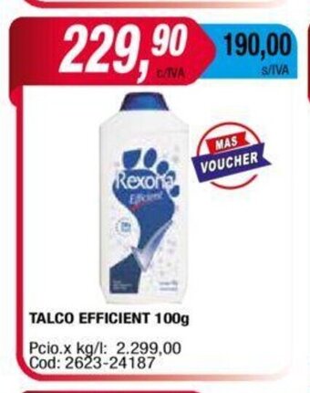Maxiconsumo Talco Efficient 100g oferta
