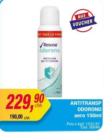 Maxiconsumo Antitransp Odorono Aero 150ml oferta