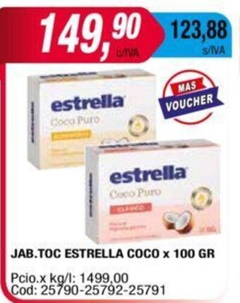 Maxiconsumo Jab. Toc Estrella Coco x 100gr oferta