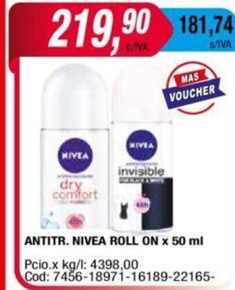 Maxiconsumo Antitr. Nivea Roll On x 50ml oferta