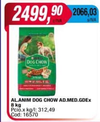 Maxiconsumo Al. Anim Dog Chow Ad. Med. Gde x 8kg oferta