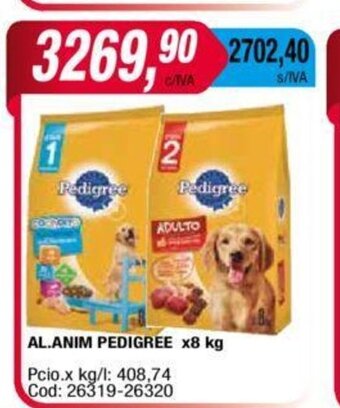 Maxiconsumo Al. Anim Pedigree x 8kg oferta
