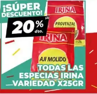 Todas Las Especias Irina Variedad x 25gr